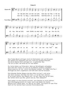 Partition Ps.18: Ich lieb dich, Herr, von Herzen sehr, SWV 114, Becker Psalter, Op.5
