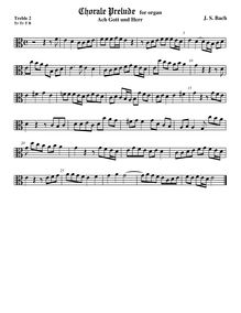 Partition viole de gambe aigue 2, alto clef, Ach Gott und Herr, C major