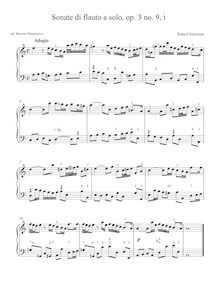 Partition No., Sonata en A minor, 12 enregistrement  sonates, Valentine, Robert