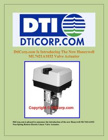 DtiCorp.com Is Introducing The New Honeywell ML7421A1032 Valve Actuator