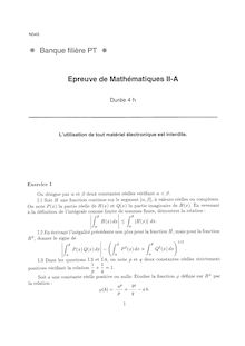 Mathématiques C 2003 Classe Prepa PT Banque Filière PT