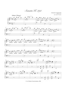 Partition Sonata K.391, 100 clavier sonates, Scarlatti, Domenico