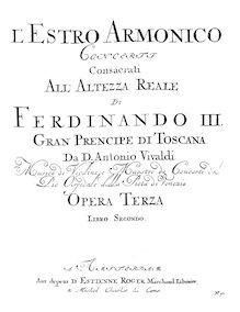 Partition violons IV (ripieno), Concerto pour 2 violons et violoncelle en D minor, RV 565