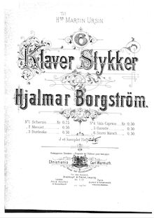 Partition complète, Klaverstykker, Borgstrøm, Hjalmar