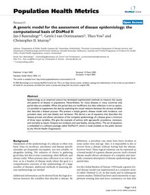 A generic model for the assessment of disease epidemiology: the computational basis of DisMod II