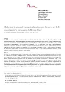 Culture de la vigne et traces de plantation des IIe-Ier s. av. J.-C. dans la proche campagne de Nîmes (Gard) - article ; n°1 ; vol.32, pg 67-123