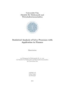 Statistical analysis of Lévy processes with application in finance [Elektronische Ressource] / Achim Gegler