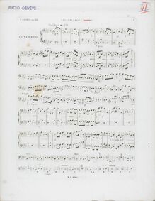 Partition violoncelles / Basses, Piano Concerto No.2, F minor, Chopin, Frédéric