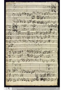 Partition complète, Concertino pour 2 flûtes et 2 cornes en D major