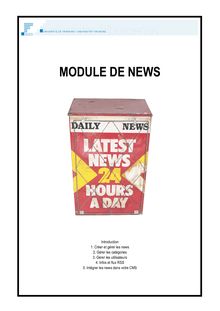 MODULE DE NEWS