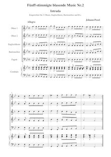 Partition No.2: Intrada - Score et parties, Sonaten für 3 Posaunen und 2 Zinken