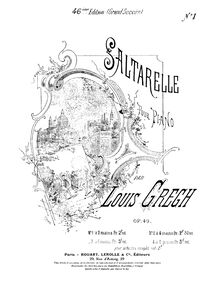 Partition complète, Saltarelle, Op.49, F major, Gregh, Louis