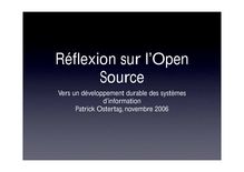 Réflexion sur l open source