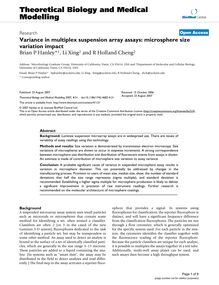 Variance in multiplex suspension array assays: microsphere size variation impact
