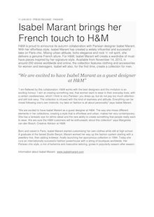 Collaboration Isabel Marant et H&M en Novembre 2013