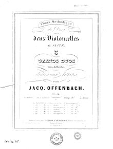 Partition Book III: parties complètes, Duos pour 2 violoncelles, Op.54
