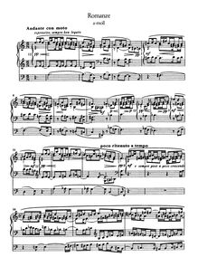 Partition complète, Romanze en a-Moll, für Orgel, Reger, Max