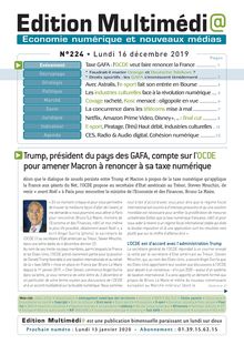 Editions Multimedi@ n°224 – Lundi 16 Décembre 2019