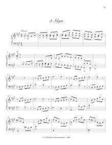 Partition , Giga (Presto), 6 sonates pour le clavecin, Gravier