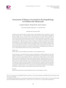 ASSESSMENT OF DISTRESS ASSOCIATED TO PSYCHOPATHOLOGY IN CHILDREN AND ADOLESCENTS (Evaluación del malestar asociado a la psicopatología en niños y adolescentes)