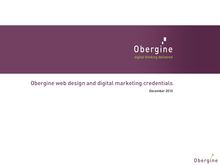 Obergine web design and digital marketing credentials
