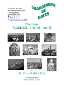 Visite de Florence, Sienne, Assise - juin 2014