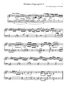 Partition No.3 en e minor, 6 préludes et Fugues, Sei Fughe e Preludie per Il Clavicembalo o Organo
