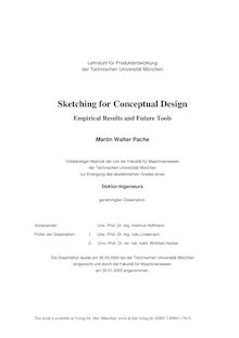 Sketching for conceptual design [Elektronische Ressource] : empirical results and future tools / Martin Walter Pache
