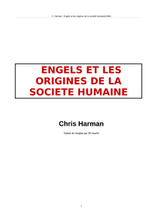 Engels et les origines de la société humaine