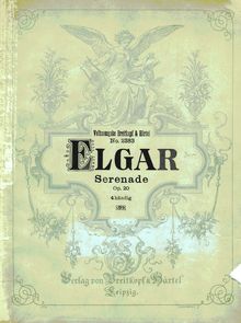 Partition complète, Serenade pour corde orchestre, Op.20, Elgar, Edward