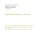 Partition complète, Piano Concerto No.1, F major, Mozart, Wolfgang Amadeus