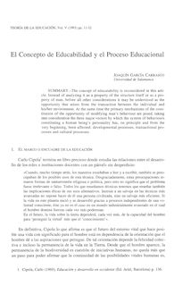 El concepto de educabilidad y el proceso educacional