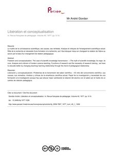 Libération et conceptualisation - article ; n°1 ; vol.40, pg 5-14