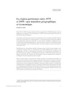 La région parisienne entre 1975 et 1999 : une mutation géographique et économique - article ; n°1 ; vol.387, pg 3-33
