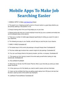 Mobile Apps To Make Job Searching Easier