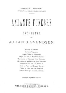 Partition complète, Andante Funebre, Svendsen, Johan