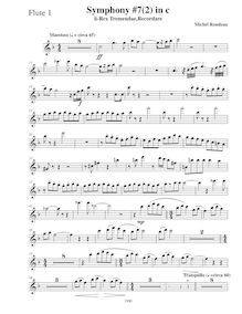 Partition flûte 1, Symphony No.7  Requiem , C minor, Rondeau, Michel par Michel Rondeau