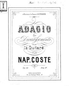 Score, Adagio et Divertissements, Op.50, Coste, Napoléon