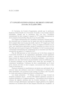 17e Congrès international de droit comparé (Utrecht, 16-22 juillet 2006) - autre ; n°4 ; vol.58, pg 1251-1253