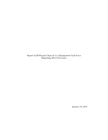 Report of JPMorgan Chase & Co. Management Task Force  Regarding 2012 CIO Losses