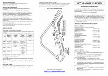 Règlement Slalom Guépard 2005 en cours