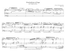 Partition complète, Prelude et Fugue en B minor, BWV 544, B minor