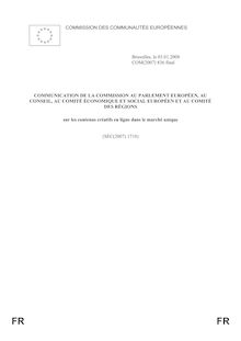 COM(2007) 836 - COMMISSION DES COMMUNAUTÉS EUROPÉENNES Bruxelles ...