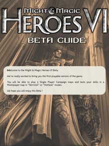 Might & Magic Heroes VI Beta guide