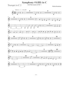 Partition trompette 2 (C), Symphony No.1, C major, Rondeau, Michel