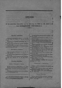 La veterinaria española, índice (1857)