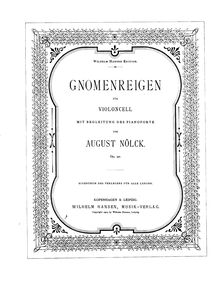 Partition de violoncelle, Gnomenreigen, Op.90, A minor