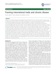 Framing international trade and chronic disease