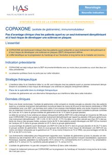 COPAXONE - Synthèse d avis COPAXONE - CT-9471