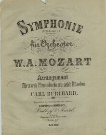 Partition couverture couleur, Symphony No.39, E♭ major, Mozart, Wolfgang Amadeus